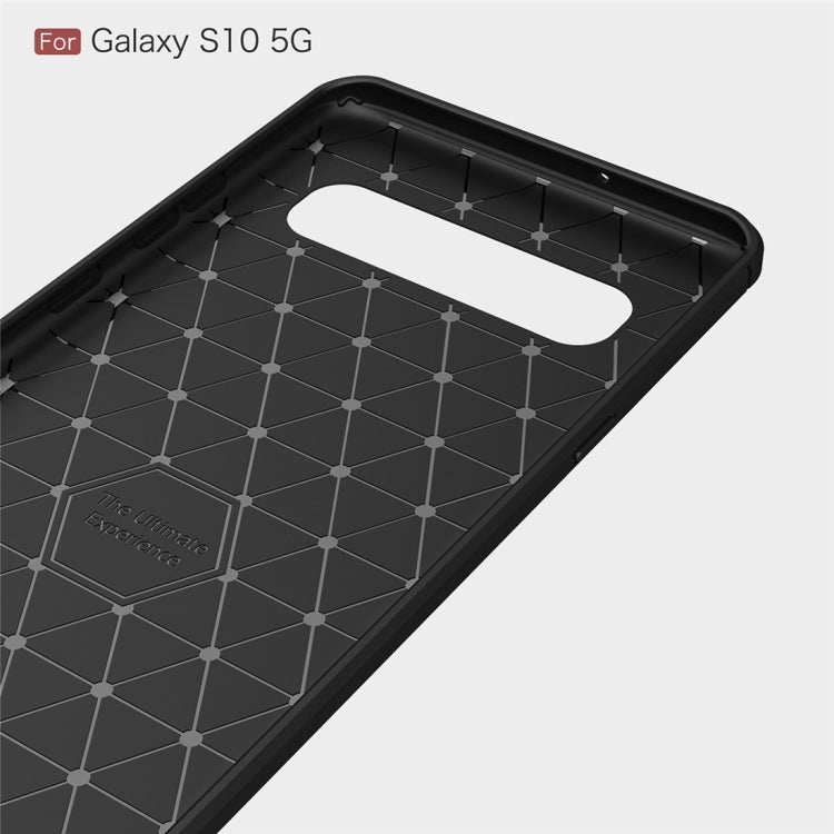 Brushed Texture Carbon Fiber TPU Case for Galaxy S10 5G