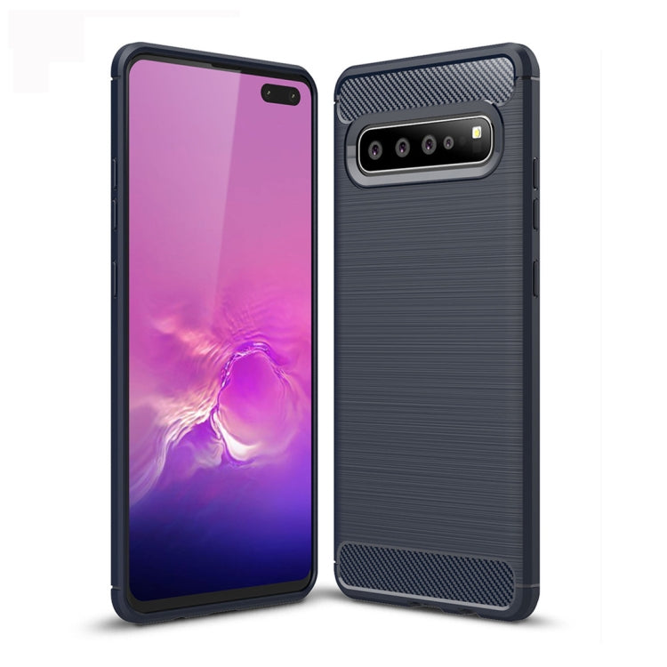 Brushed Texture Carbon Fiber TPU Case for Galaxy S10 5G