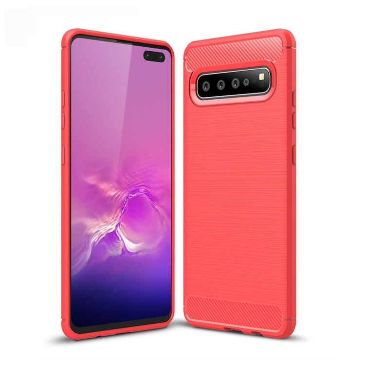 Brushed Texture Carbon Fiber TPU Case for Galaxy S10 5G