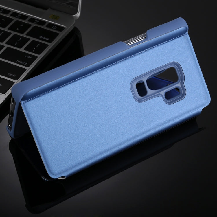 For Galaxy S9+ Electroplating Mirror Horizontal Flip Leather Case with Holder