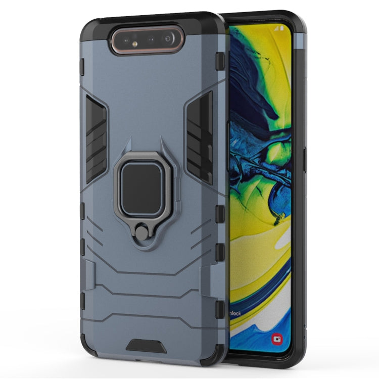 PC + TPU Shockproof Protective Case for Galaxy A80 / A90, with Magnetic Ring Holder