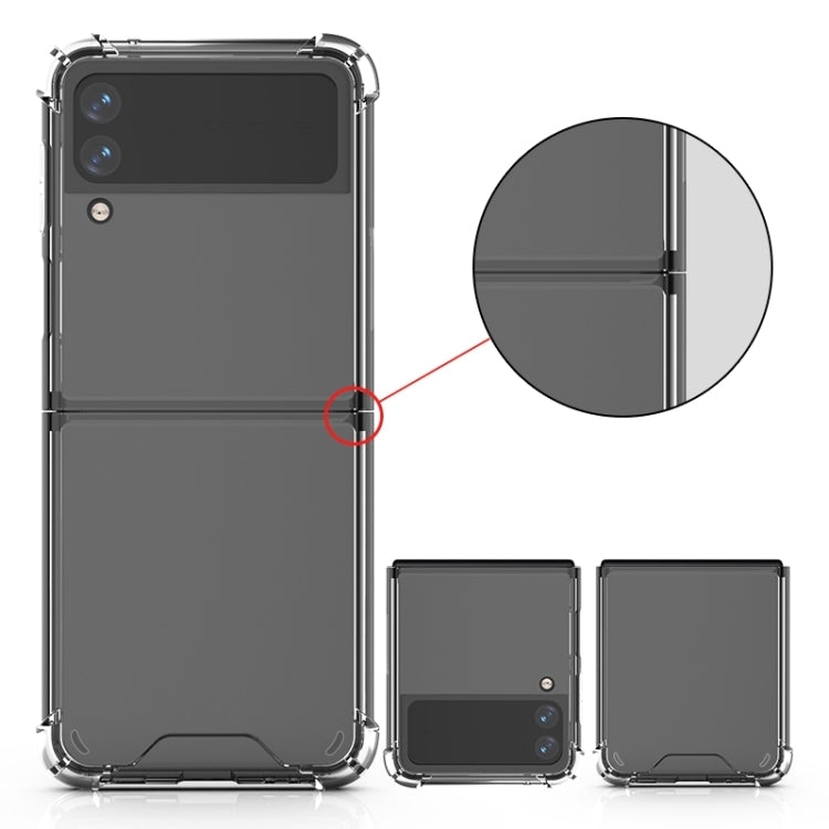 For Samsung Galaxy Z Flip4 Shock-resistant Transparent Acrylic TPU Phone Case