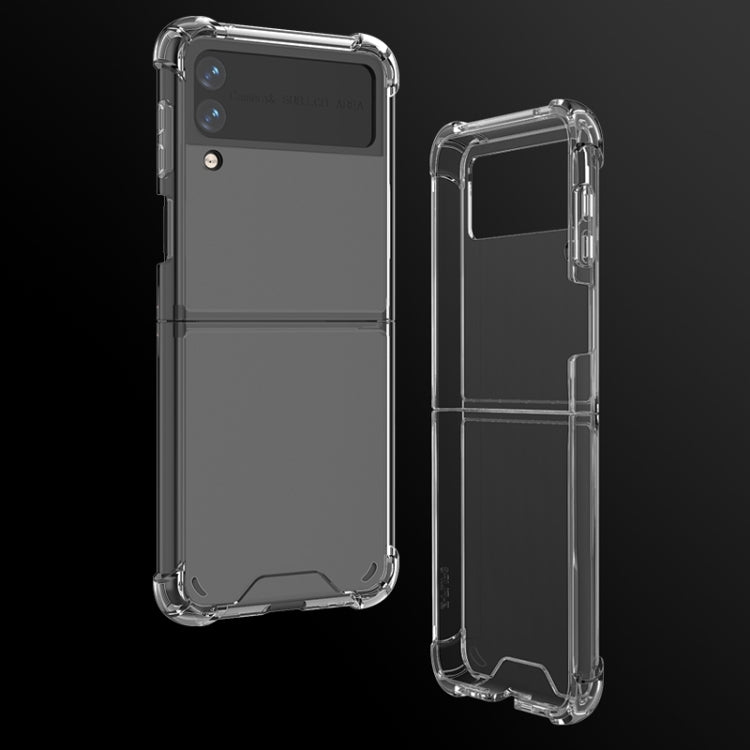For Samsung Galaxy Z Flip4 Shock-resistant Transparent Acrylic TPU Phone Case
