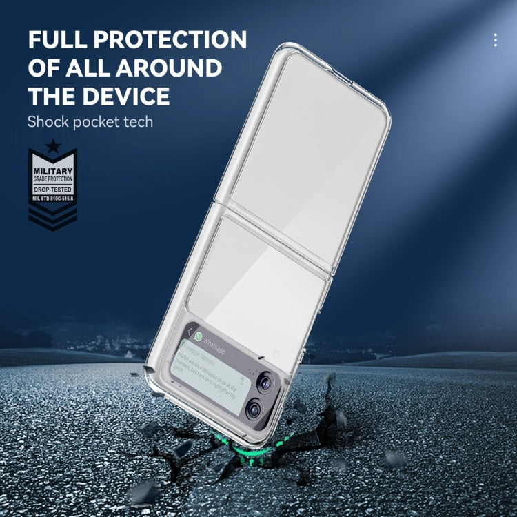For Samsung Galaxy Z Flip4 All-inclusive Clear Crystal PC +TPU Shockproof Phone Case