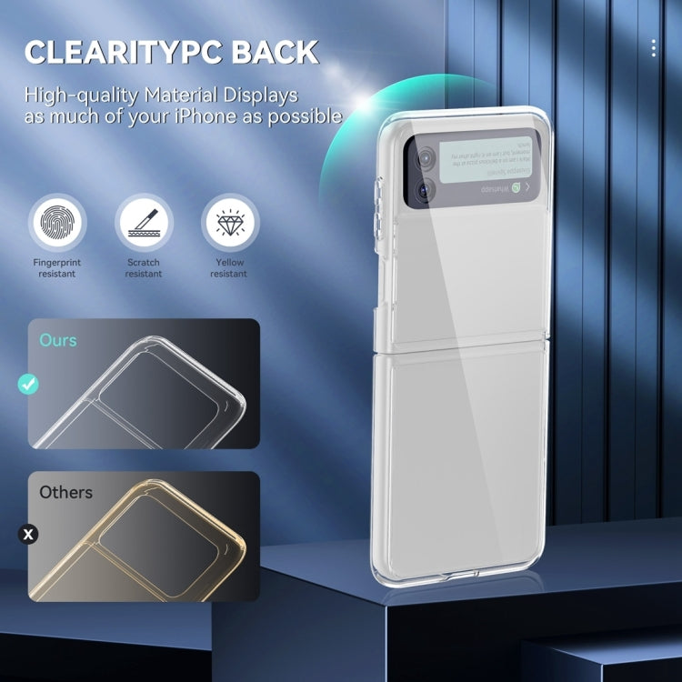 For Samsung Galaxy Z Flip4 All-inclusive Clear Crystal PC +TPU Shockproof Phone Case