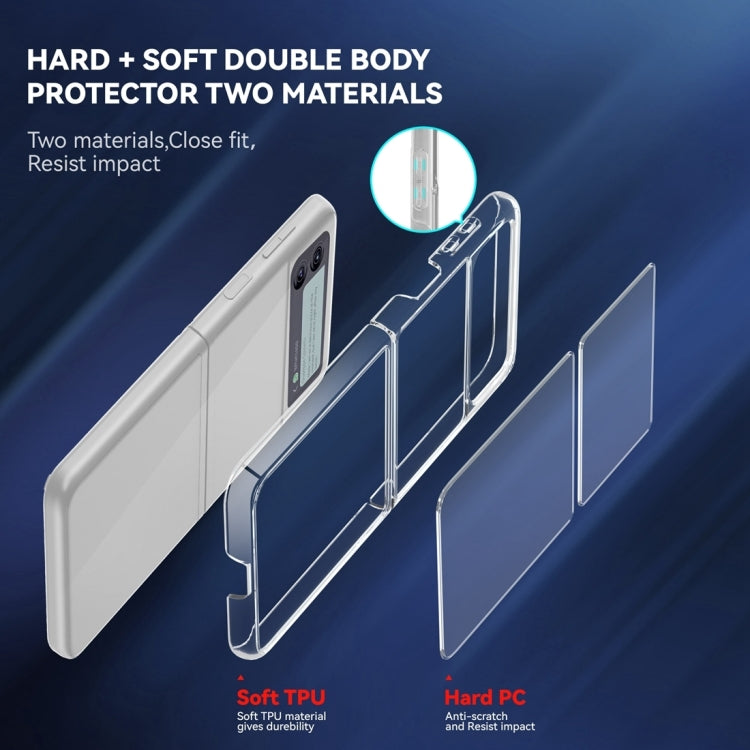 For Samsung Galaxy Z Flip4 All-inclusive Clear Crystal PC +TPU Shockproof Phone Case