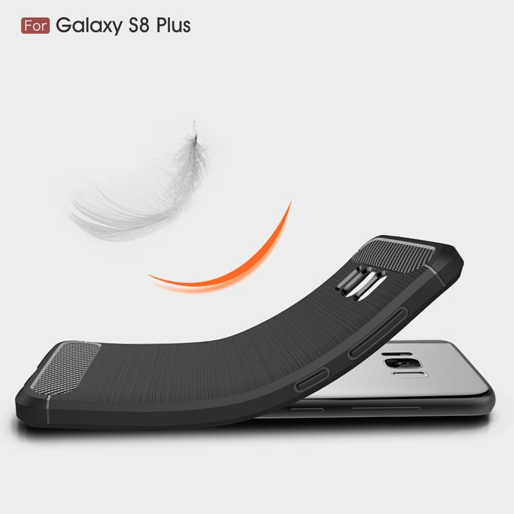 For Galaxy S8 + / G9550 Brushed Carbon Fiber Texture Shockproof TPU Protective Cover Case