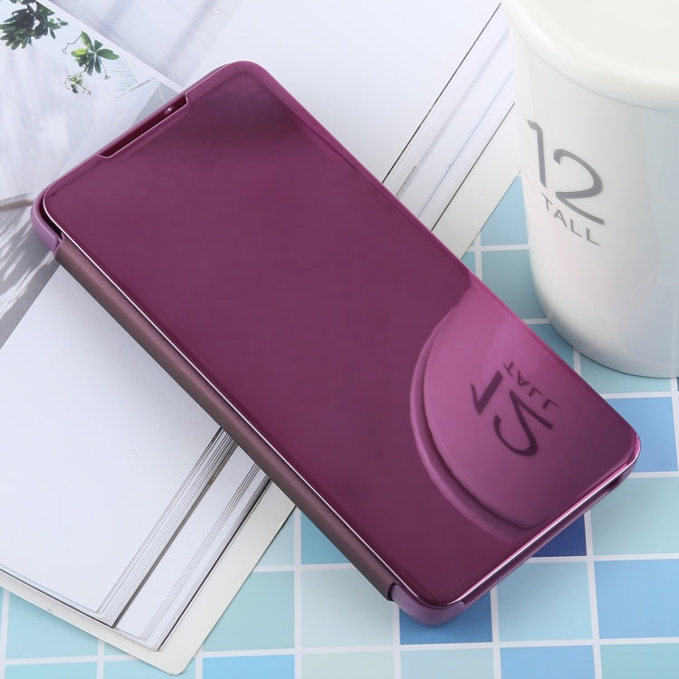 PU Electroplating Mirror Horizontal Flip Leather Case for Galaxy S10 Plus, with Holder