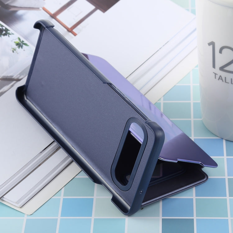 PU Electroplating Mirror Horizontal Flip Leather Case for Galaxy S10 Plus, with Holder