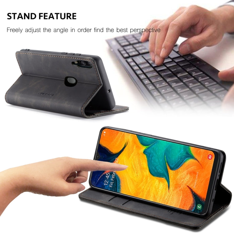 CaseMe-013 Multifunctional Retro Frosted Horizontal Flip Leather Case for Galaxy A40, with Card Slot & Holder & Wallet
