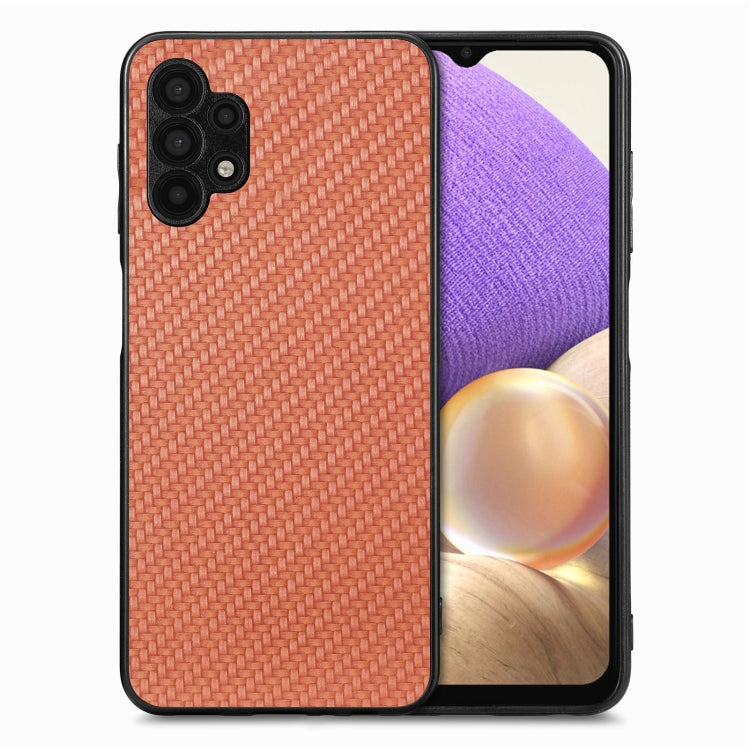 Carbon Fiber Texture Leather Back Cover Phone Case