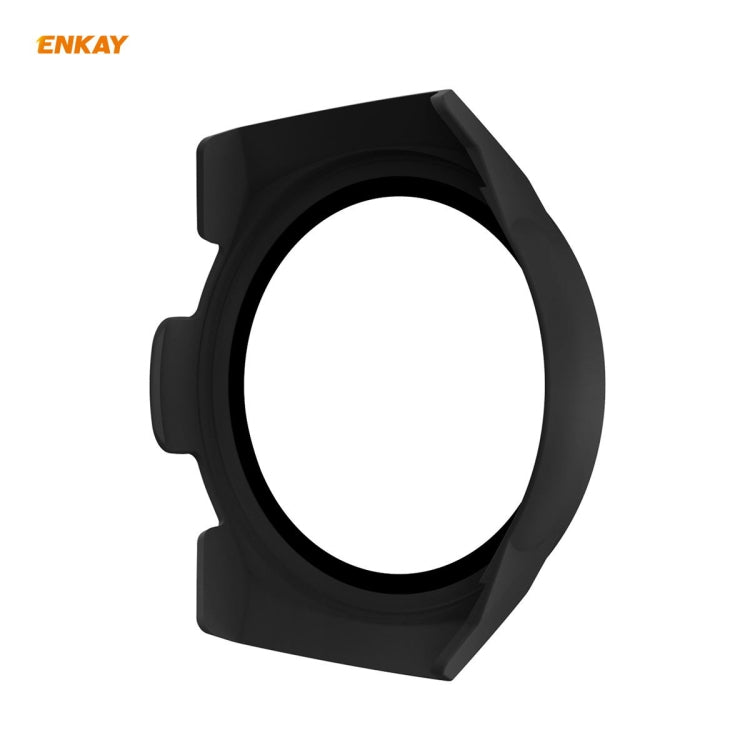 For Huawei Watch GT 2e 46mm ENKAY Hat-Prince ENK-AC8203 Full Coverage PC Frosted Case + 9H Tempered Glass Film