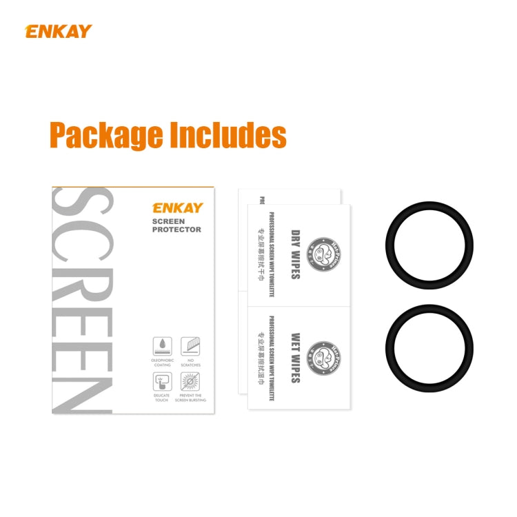2 PCS ENKAY Hat-Prince 3D Full Screen Soft PC Edge + PMMA HD Screen Protector Film