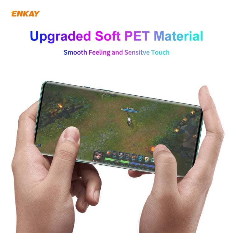 For Xiaomi Mi 11 Ultra Hat-Prince ENKAY Clear TPU Shockproof Case Soft Anti-slip Cover + 3D Full Screen PET Curved Hot Bending HD Screen Protector Soft Film Support Fingerprint Unlock