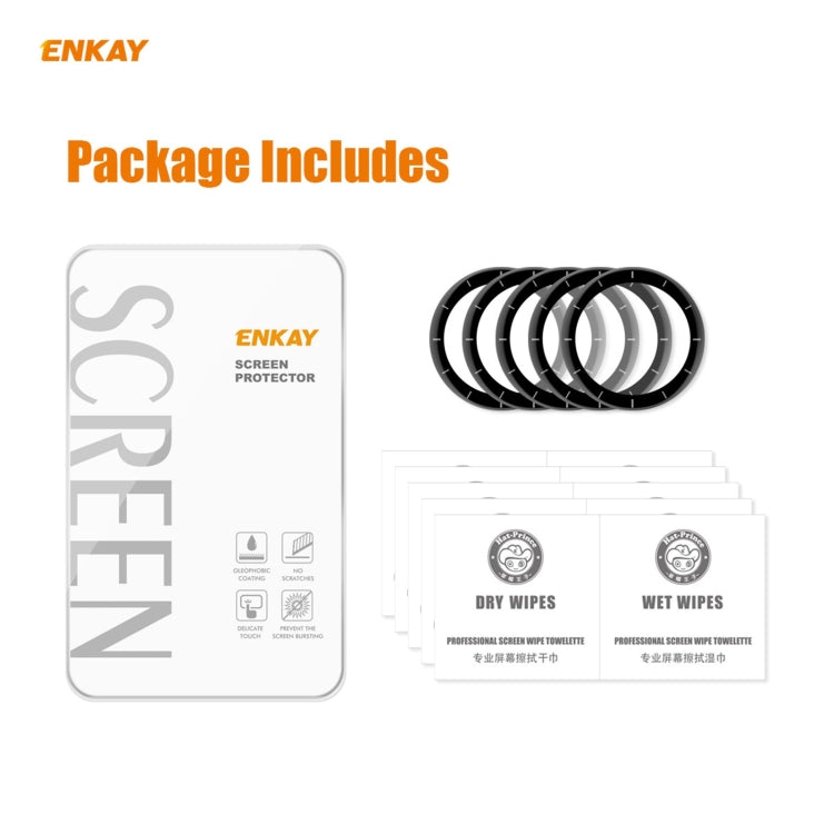 5 PCS ENKAY Hat-Prince 3D Full Screen Soft PC Edge + PMMA HD Screen Protector Film