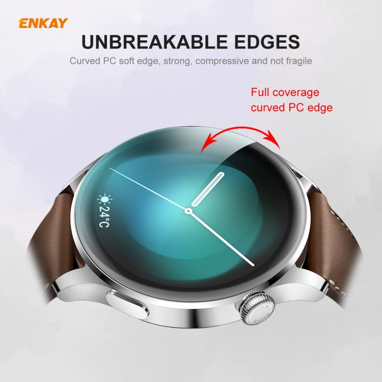 For Huawei WATCH 3 46mm ENKAY Hat-Prince 3D Full Coverage Soft PC Edge + PMMA HD Screen Protector Film