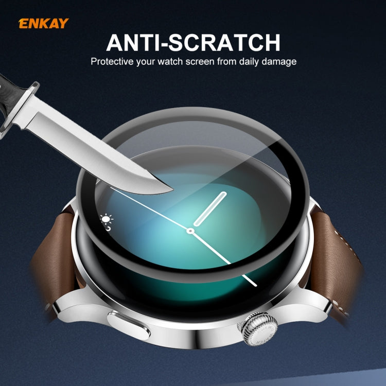 For Huawei WATCH 3 46mm ENKAY Hat-Prince 3D Full Coverage Soft PC Edge + PMMA HD Screen Protector Film