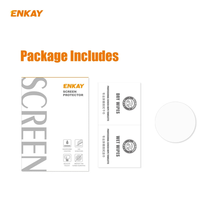 For Huawei WATCH 3 Pro 48mm ENKAY Hat-Prince 0.2mm 9H 2.15D Curved Edge Tempered Glass Screen Protector Watch Film