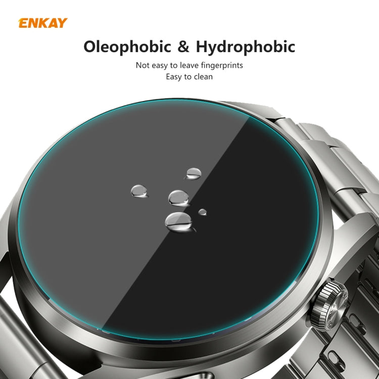 For Huawei WATCH 3 Pro 48mm ENKAY Hat-Prince 0.2mm 9H 2.15D Curved Edge Tempered Glass Screen Protector Watch Film