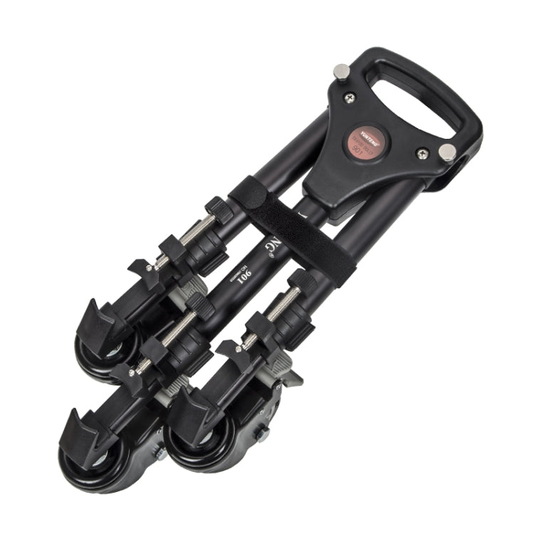 YUNTENG 901 Aluminium Alloy Camera Tripod Foot Wheel Tripod Pulley Base, Load 30KG