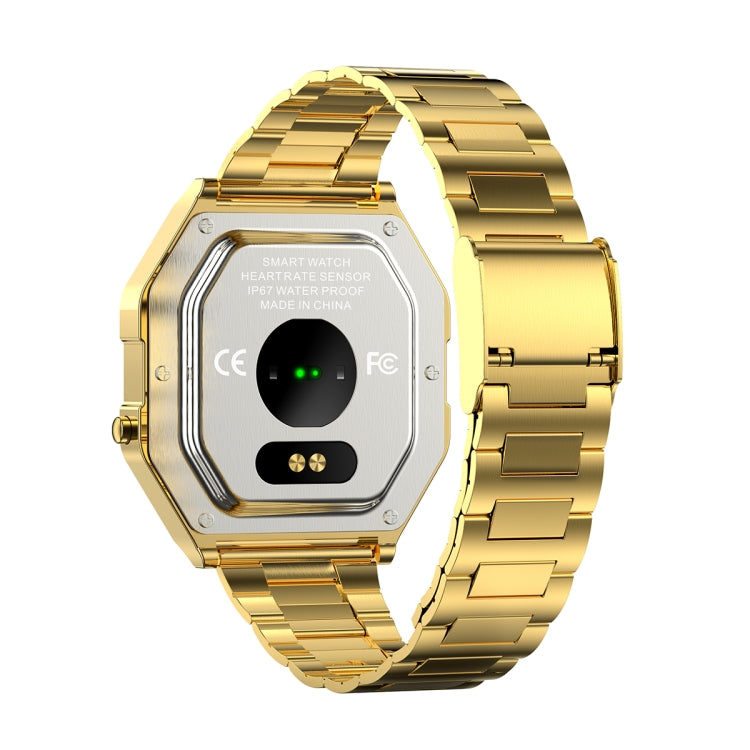 KW18 IP67 0.96 inch Steel Watchband Color Screen Smart Watch