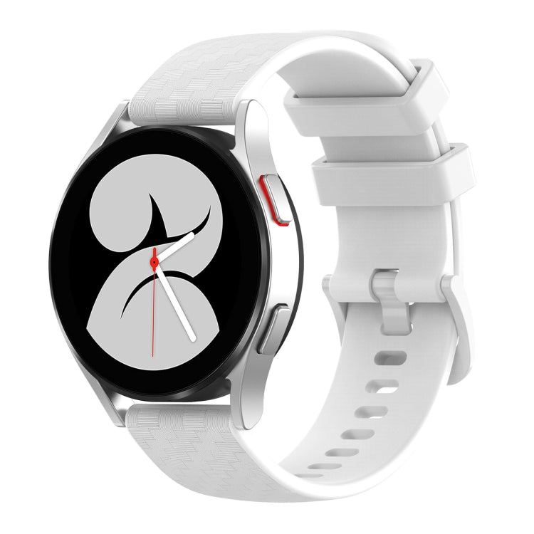 20mm Carbon Fiber Striped Silicone Strap