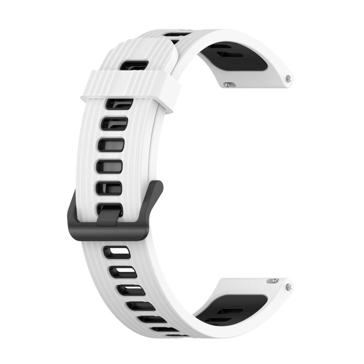 22mm Vertical Pattern Two-Color Silicone Watch Band