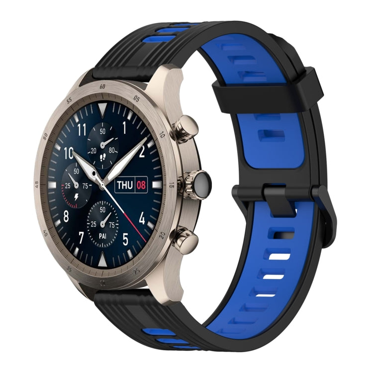 22mm Vertical Pattern Two-Color Silicone Watch Band