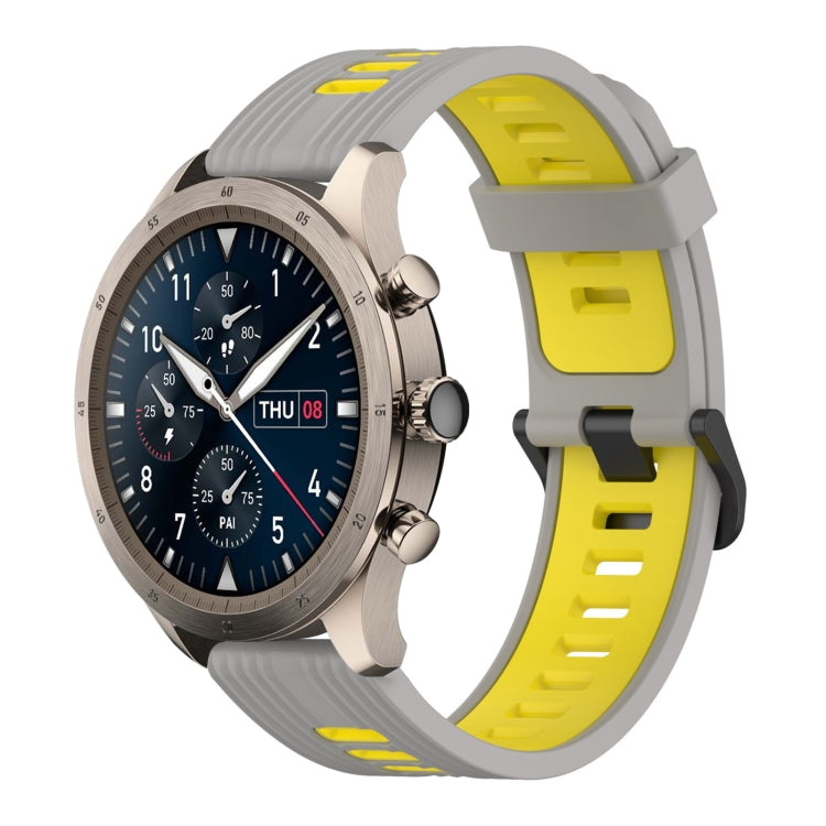 22mm Vertical Pattern Two-Color Silicone Watch Band