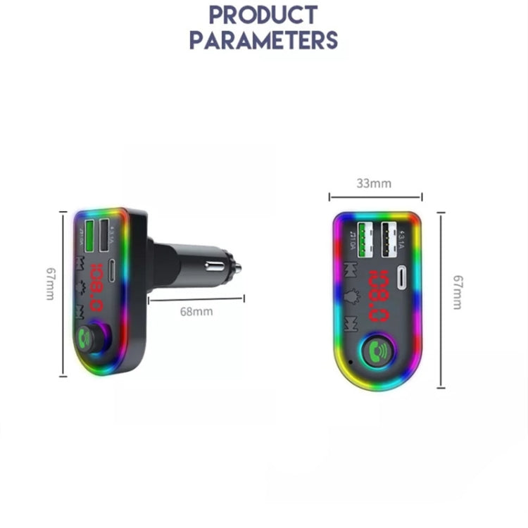 F12 Universal Dual USB Car Charger With Fm Transmitter Blue Tooth Car MP3 Player