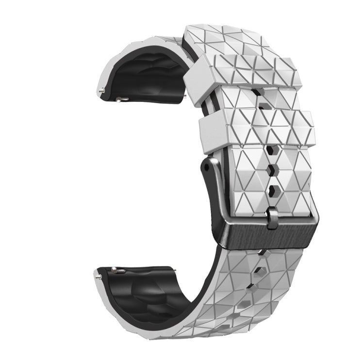 22mm Football Pattern Two-Color Silicone Strap