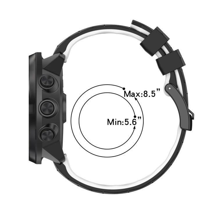 22mm Football Pattern Two-Color Silicone Strap