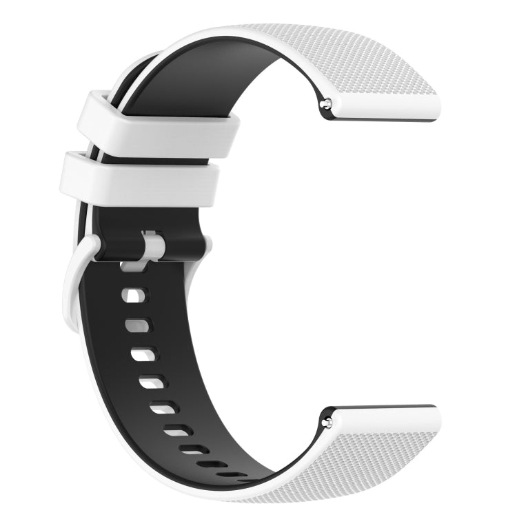 20mm Checkered Two-Color Silicone Watch Band