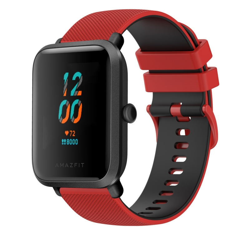 20mm Checkered Two-Color Silicone Watch Band