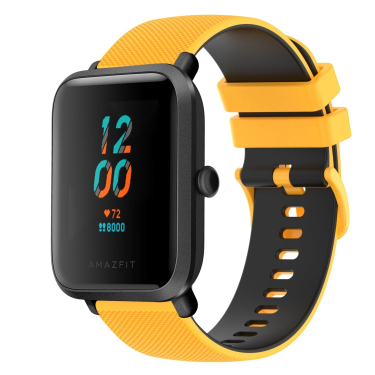 20mm Checkered Two-Color Silicone Watch Band