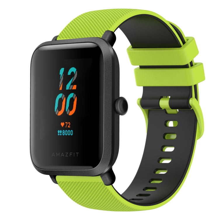 20mm Checkered Two-Color Silicone Watch Band