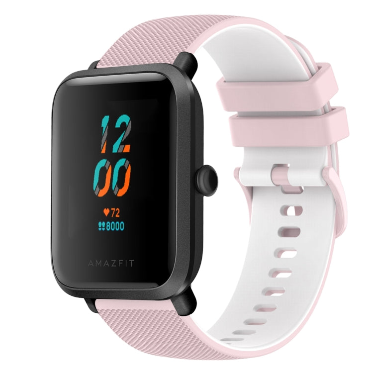 20mm Checkered Two-Color Silicone Watch Band