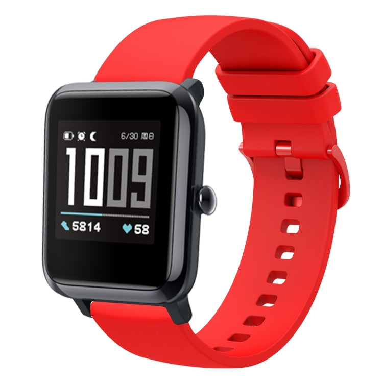 20mm Solid Color Soft Silicone Watch Band
