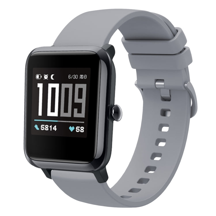 20mm Solid Color Soft Silicone Watch Band