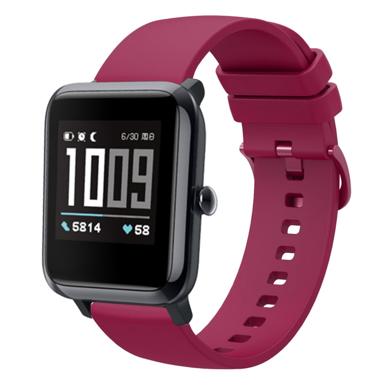 20mm Solid Color Soft Silicone Watch Band