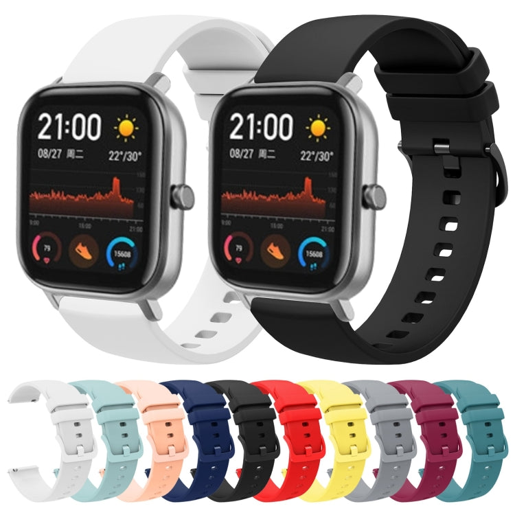 20mm Solid Color Soft Silicone Watch Band