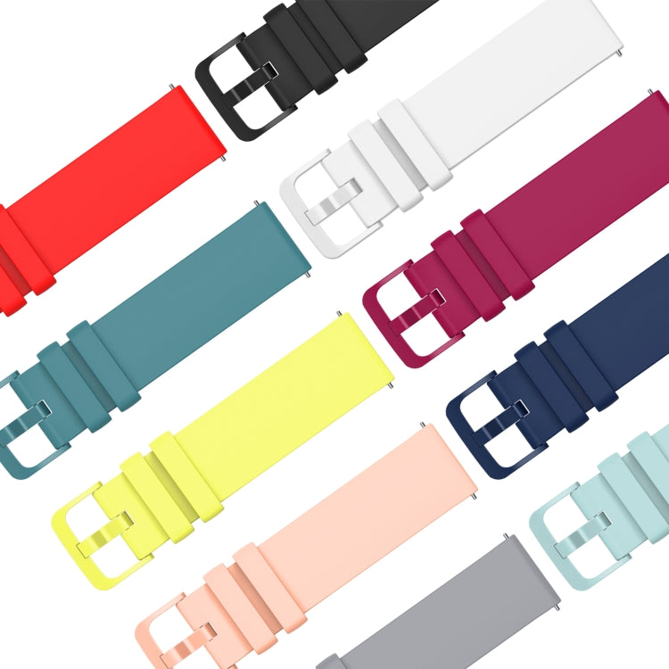 20mm Solid Color Soft Silicone Watch Band