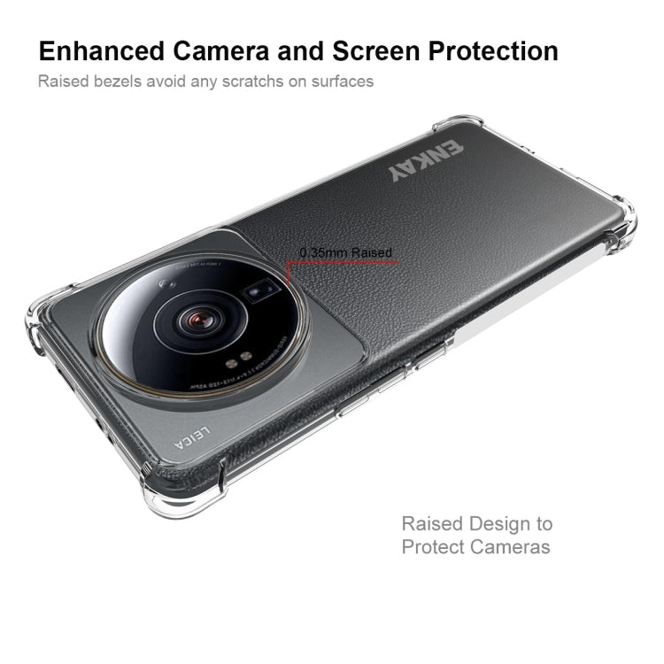For Xiaomi 12S Ultra ENKAY Clear TPU Shockproof Phone Case