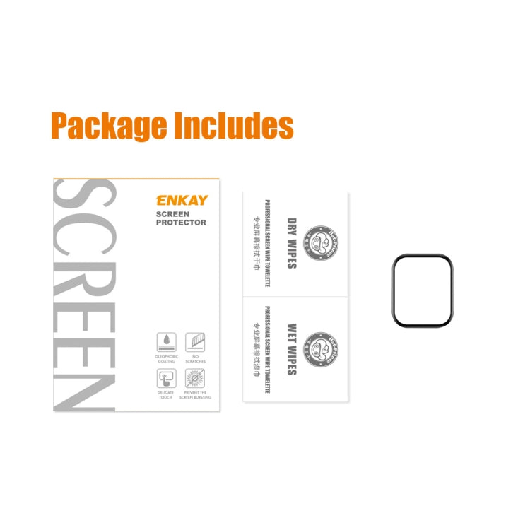 For Amazfit GTS 4 ENKAY 3D Full Coverage Soft PC Edge + PMMA HD Screen Protector Film