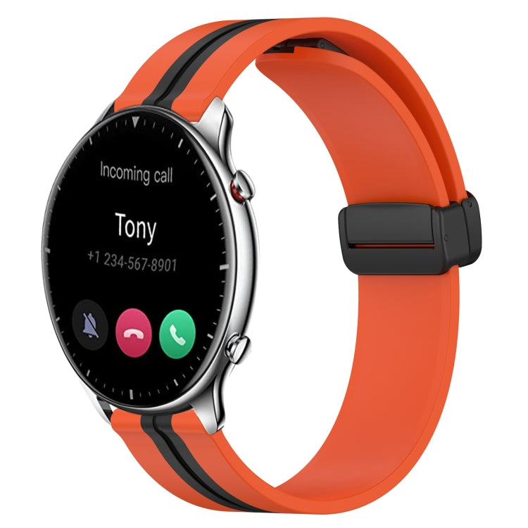22mm Folding Magnetic Clasp Silicone Watch Band