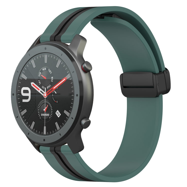 22mm Folding Magnetic Clasp Silicone Watch Band
