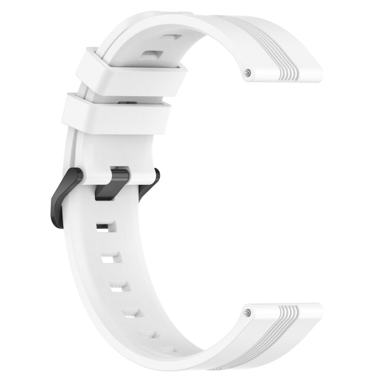 22mm Concave Striped Slicone Watch Band