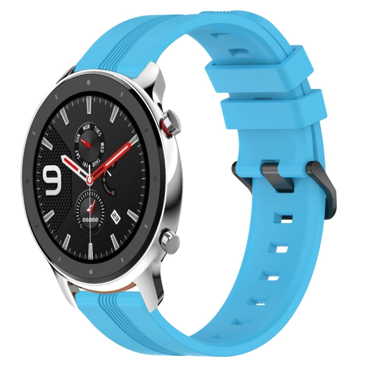 22mm Concave Striped Slicone Watch Band