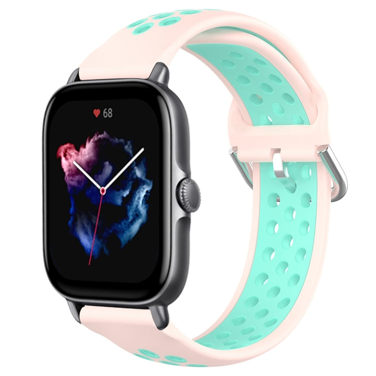20mm Perforated Breathable Sports Silicone Watch Band