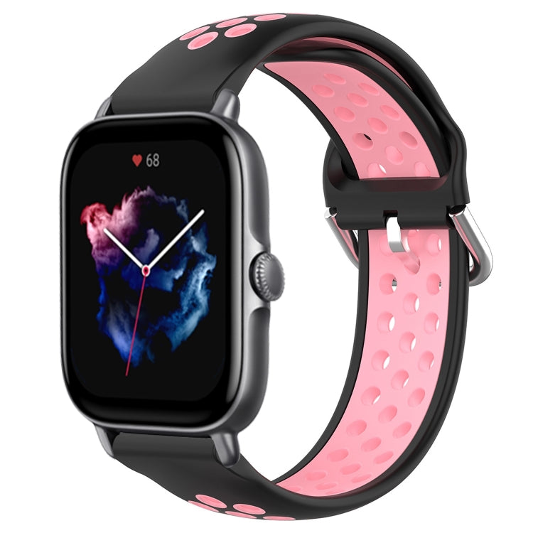 20mm Perforated Breathable Sports Silicone Watch Band